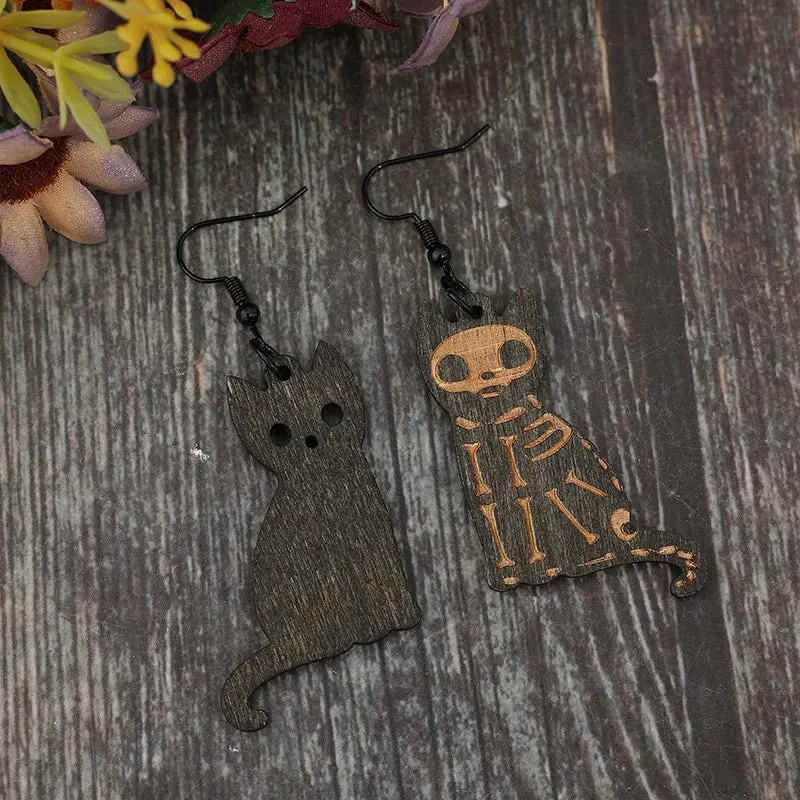 Alloy Hook Wooden Cat Earrings sold by Gigi Laurent product image thumbnail 4