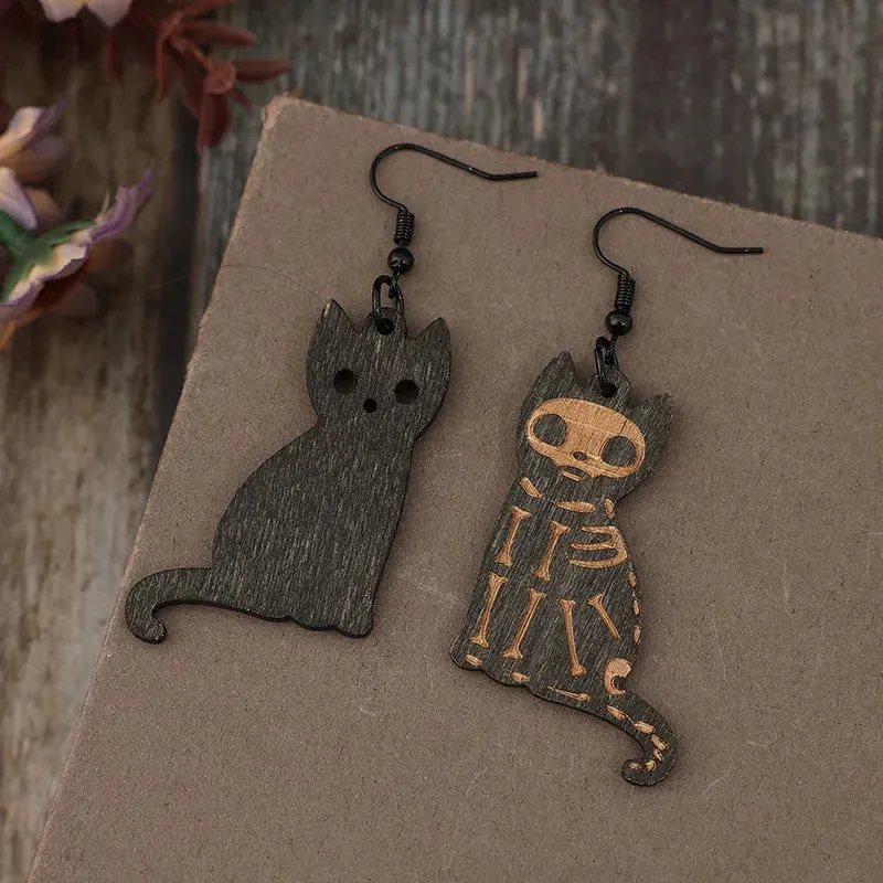 Alloy Hook Wooden Cat Earrings sold by Gigi Laurent product image thumbnail 3