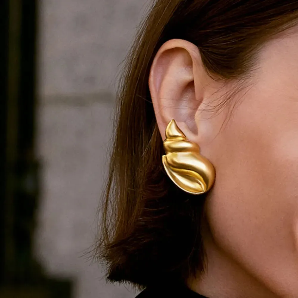 18K Gold-Plated Conch Earrings sold by Gigi Laurent