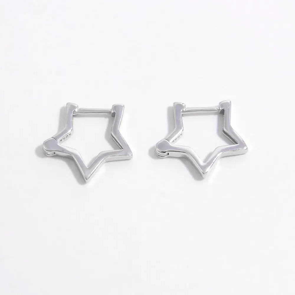 925 Sterling Silver Star Earrings sold by Gigi Laurent product image thumbnail 3