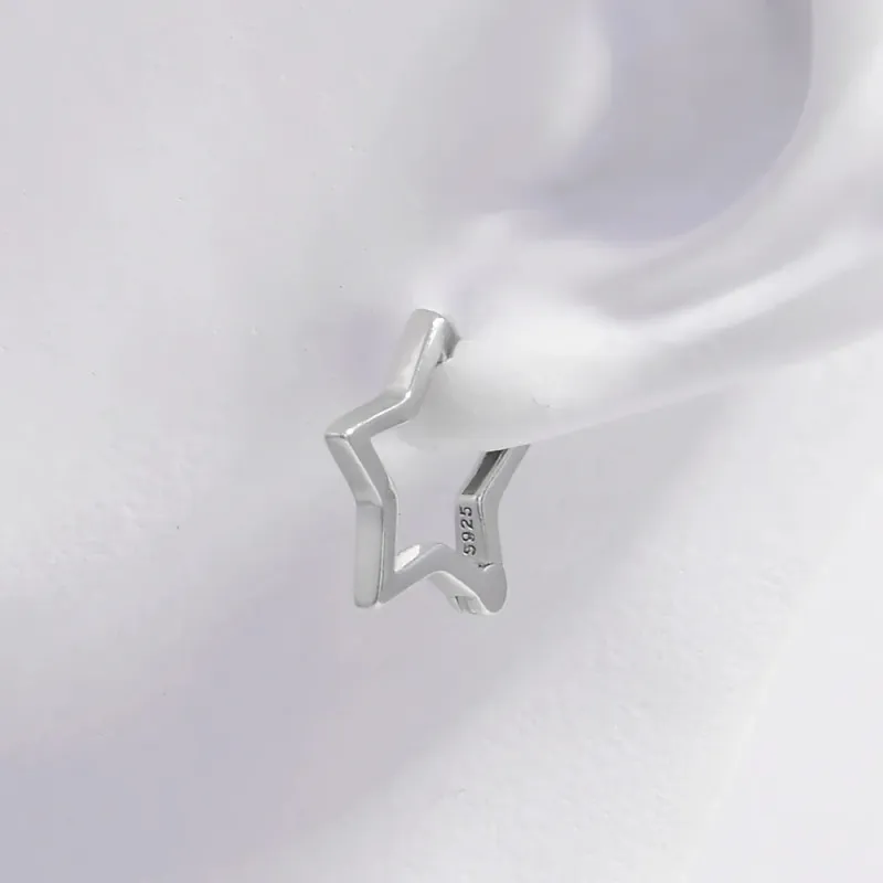 925 Sterling Silver Star Earrings sold by Gigi Laurent