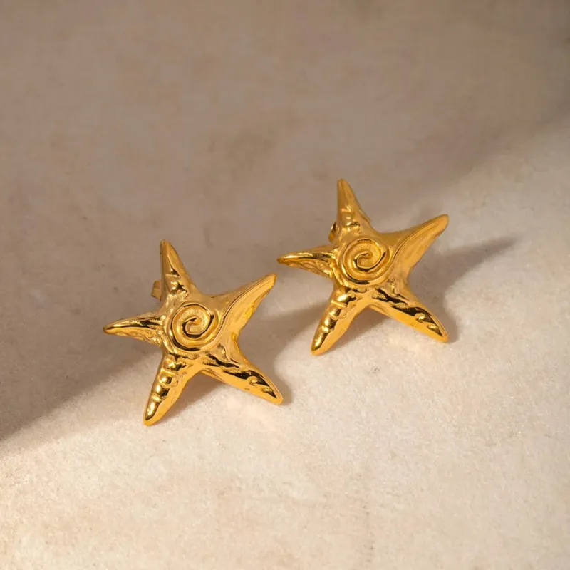 Stainless Steel Star Shape Earrings sold by Gigi Laurent