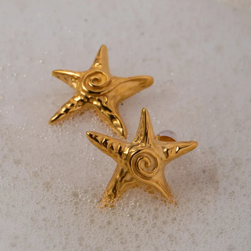 Stainless Steel Star Shape Earrings sold by Gigi Laurent product image thumbnail 4