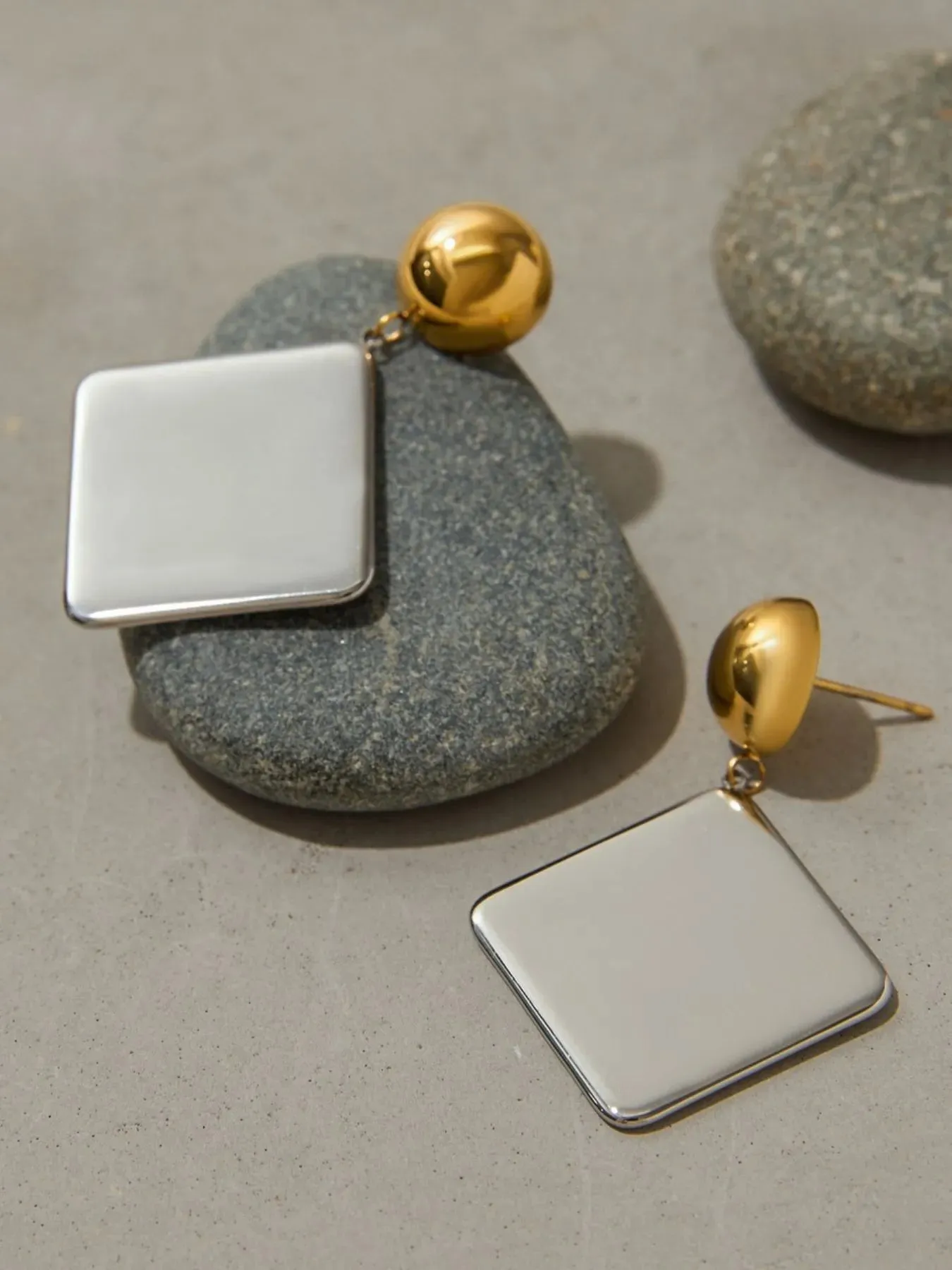Square Shape Drop Earrings sold by Gigi Laurent product image thumbnail 5