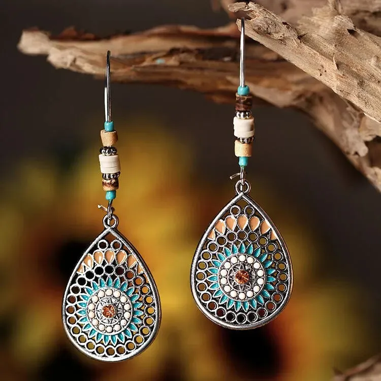 Alloy Oil Drip Beaded Teardrop Earrings sold by Gigi Laurent product image thumbnail 5