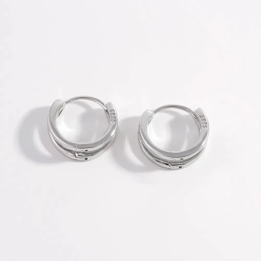 925 Sterling Silver Huggie Earrings sold by Gigi Laurent product image thumbnail 3