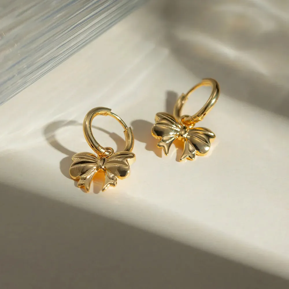 18K Gold-Plated Bow Earrings sold by Gigi Laurent product image thumbnail 4
