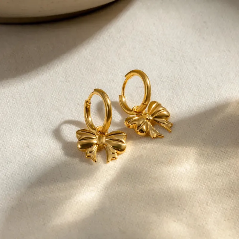 18K Gold-Plated Bow Earrings sold by Gigi Laurent