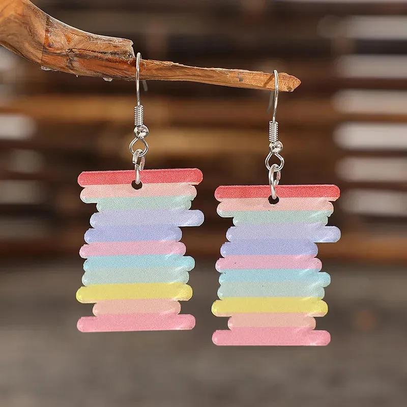 Acrylic Rainbow Dangle Earrings sold by Gigi Laurent product image thumbnail 2