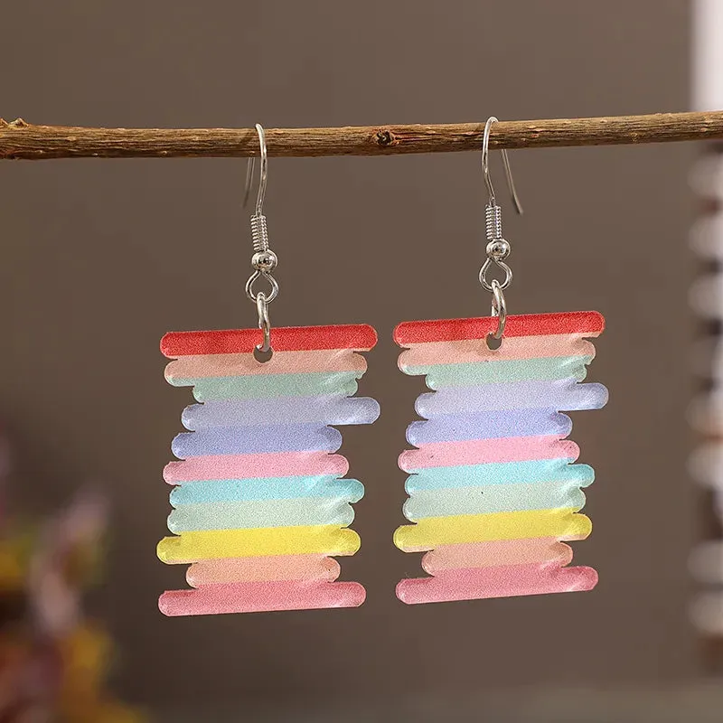 Acrylic Rainbow Dangle Earrings sold by Gigi Laurent product image thumbnail 3