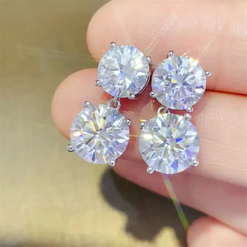 10 Carat Moissanite 925 Sterling Silver Earrings sold by Gigi Laurent product image thumbnail 5