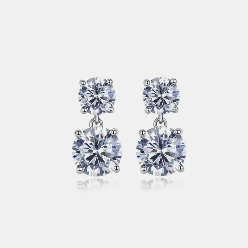10 Carat Moissanite 925 Sterling Silver Earrings sold by Gigi Laurent