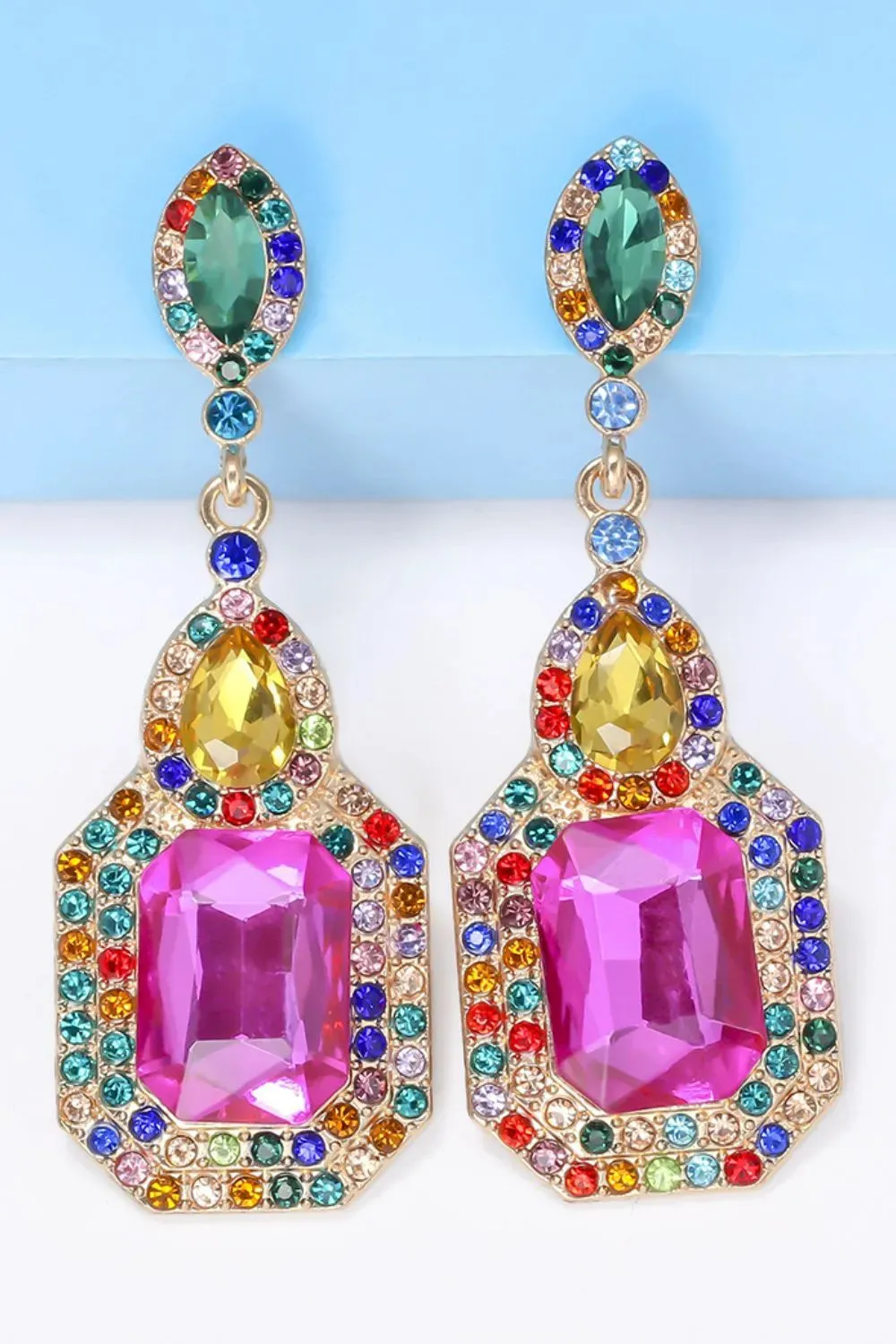 Alloy Rhinestone Dangle Earrings sold by Gigi Laurent product image thumbnail 2