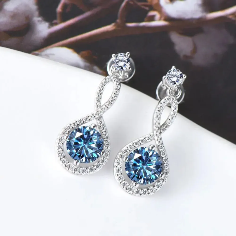 1 Carat Moissanite 925 Sterling Silver Earrings sold by Gigi Laurent product image thumbnail 2
