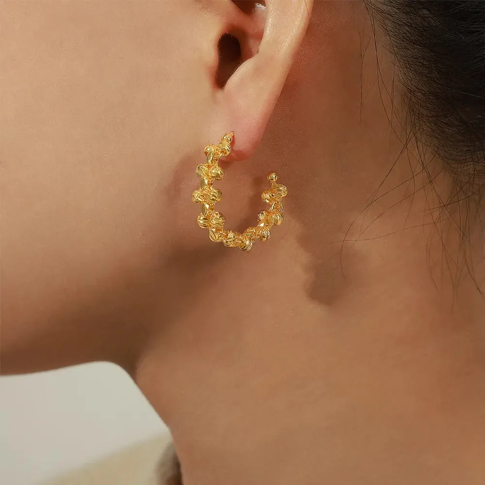 Titanium Steel C-Hoop Earrings sold by Gigi Laurent product image thumbnail 2