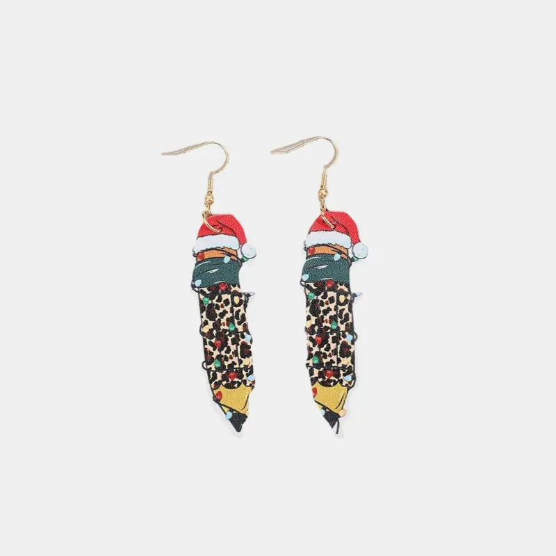 PU Leather Alloy Pencil Earrings sold by Gigi Laurent