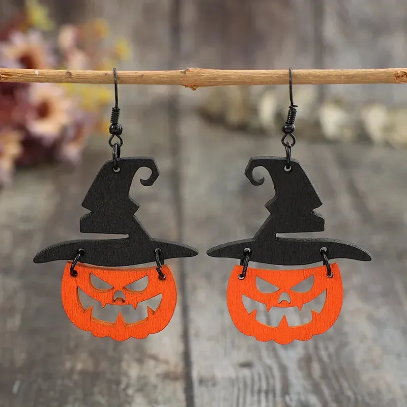 Wooden Pumpkin Shape Earrings sold by Gigi Laurent
