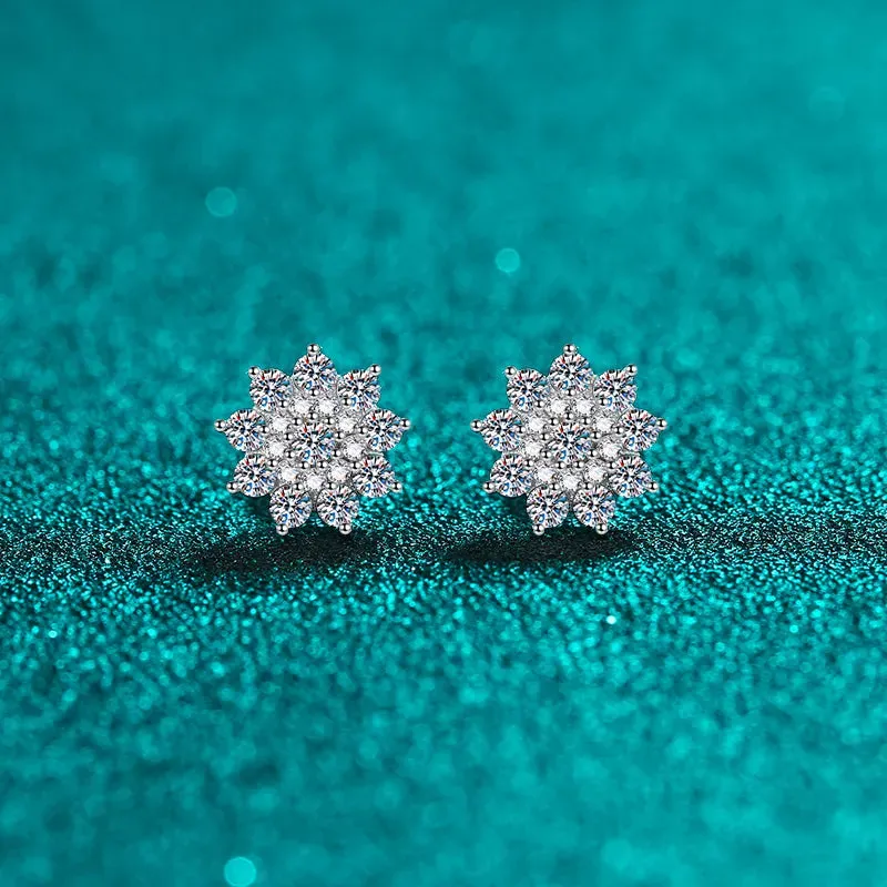 925 Sterling Silver Moissanite Zircon Stud Earrings sold by Gigi Laurent