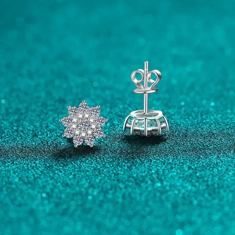 925 Sterling Silver Moissanite Zircon Stud Earrings sold by Gigi Laurent product image thumbnail 2