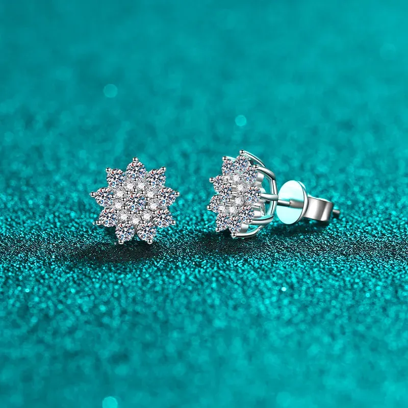 925 Sterling Silver Moissanite Zircon Stud Earrings sold by Gigi Laurent product image thumbnail 3