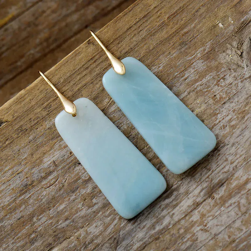 Natural Stone Geometric Shape Earrings sold by Gigi Laurent product image thumbnail 2