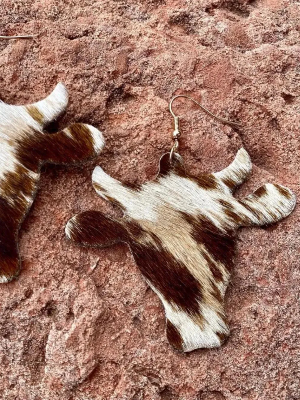 PU Leather Bull Head Earrings sold by Gigi Laurent product image thumbnail 2