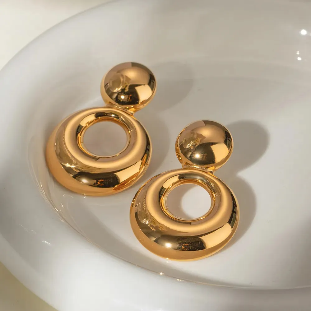 18K Gold-Plated Cutout Earrings sold by Gigi Laurent product image thumbnail 2