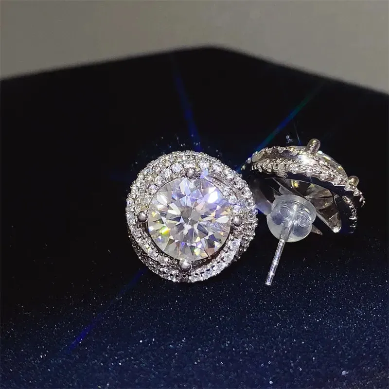 6 Carat Moissanite 925 Sterling Silver Earrings sold by Gigi Laurent product image thumbnail 5