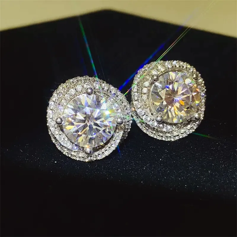 6 Carat Moissanite 925 Sterling Silver Earrings sold by Gigi Laurent product image thumbnail 2
