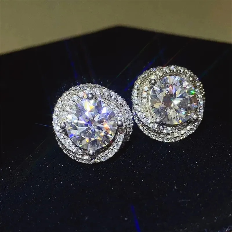 6 Carat Moissanite 925 Sterling Silver Earrings sold by Gigi Laurent product image thumbnail 3