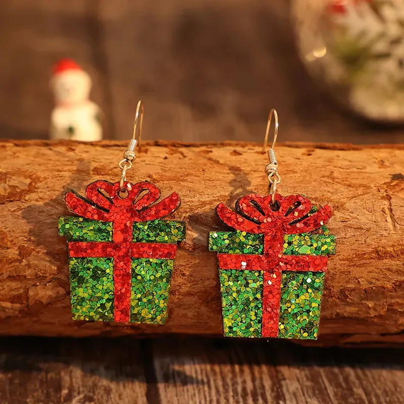 Sequin Gift Box PU Leather Earrings sold by Gigi Laurent product image thumbnail 2