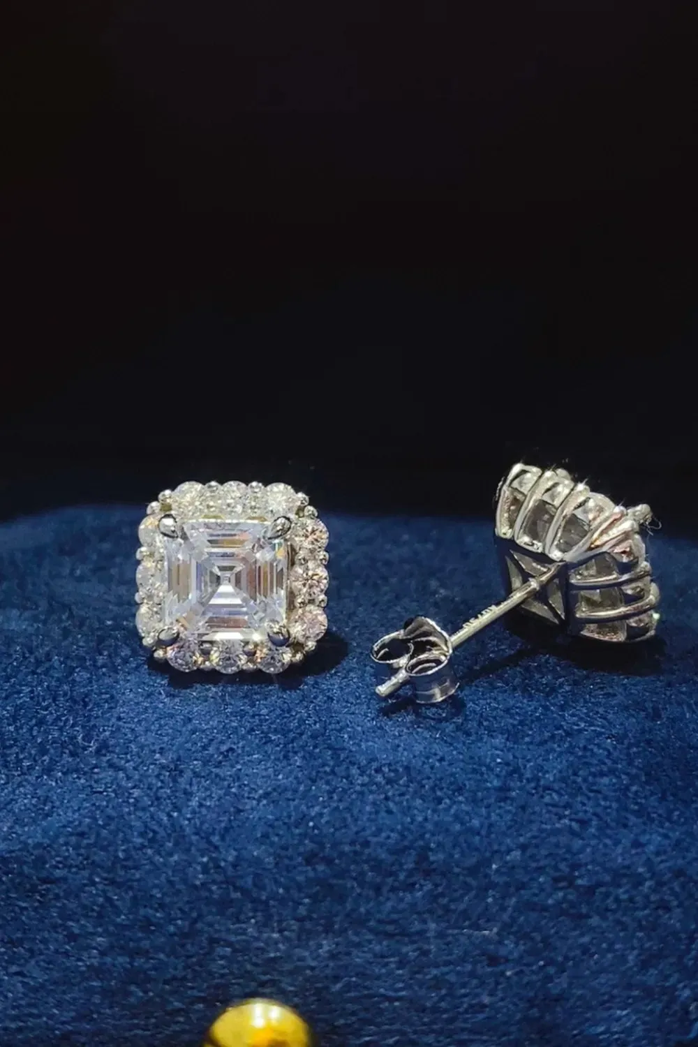2 Carat Moissanite 925 Sterling Silver Stud Earrings sold by Gigi Laurent
