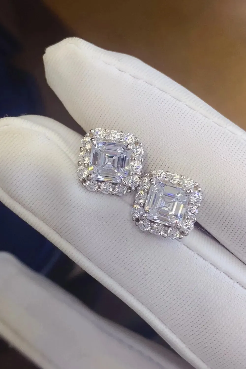 2 Carat Moissanite 925 Sterling Silver Stud Earrings sold by Gigi Laurent product image thumbnail 3