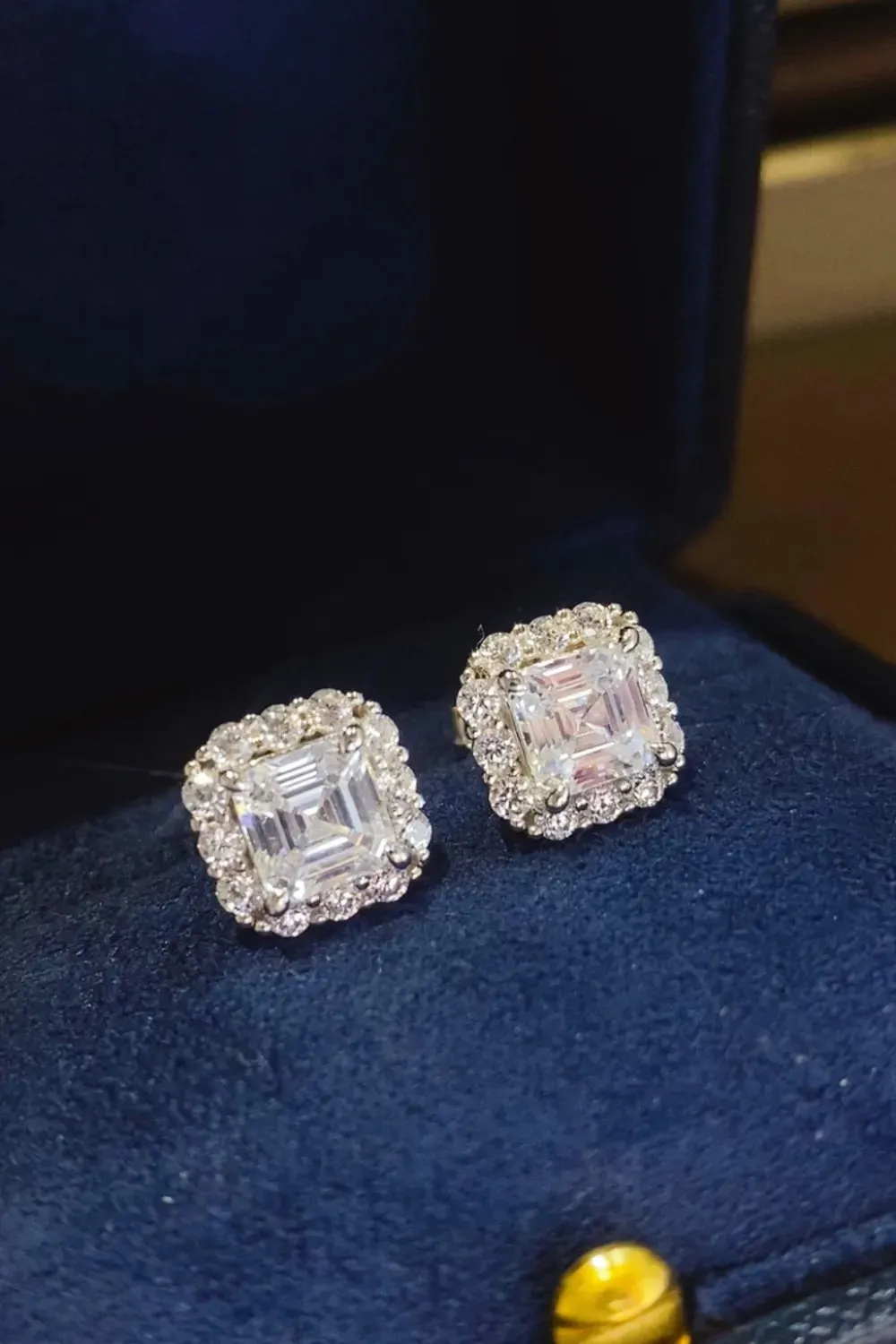 2 Carat Moissanite 925 Sterling Silver Stud Earrings sold by Gigi Laurent product image thumbnail 2