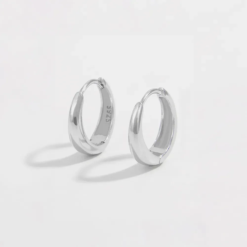 925 Sterling Silver Huggie Earrings sold by Gigi Laurent product image thumbnail 3