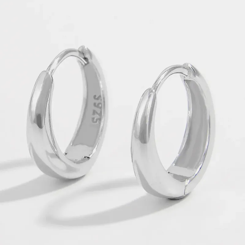 925 Sterling Silver Huggie Earrings sold by Gigi Laurent