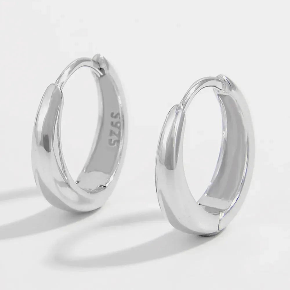 925 Sterling Silver Huggie Earrings sold by Gigi Laurent