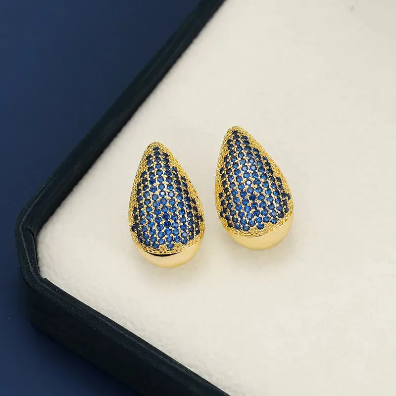 18K Gold-Plated Zircon Teardrop Earring sold by Gigi Laurent product image thumbnail 5