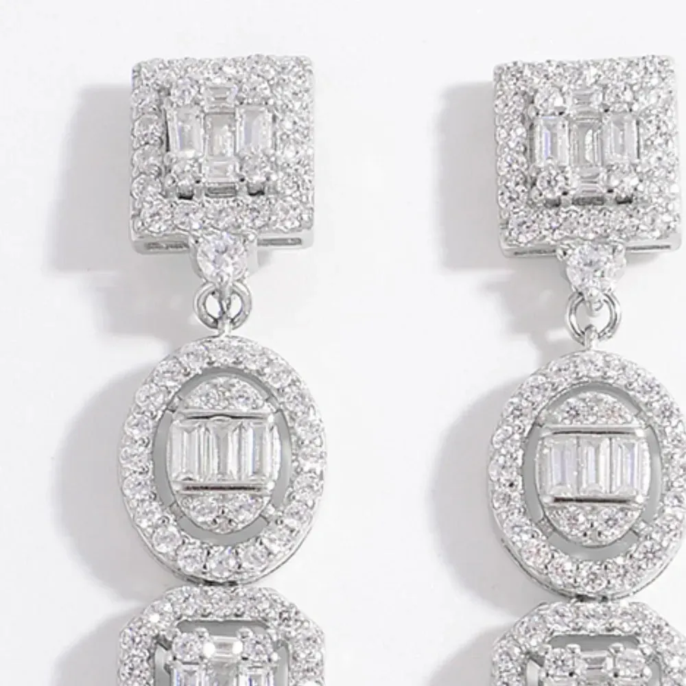 925 Sterling Silver Inlaid Zircon Earrings sold by Gigi Laurent product image thumbnail 4