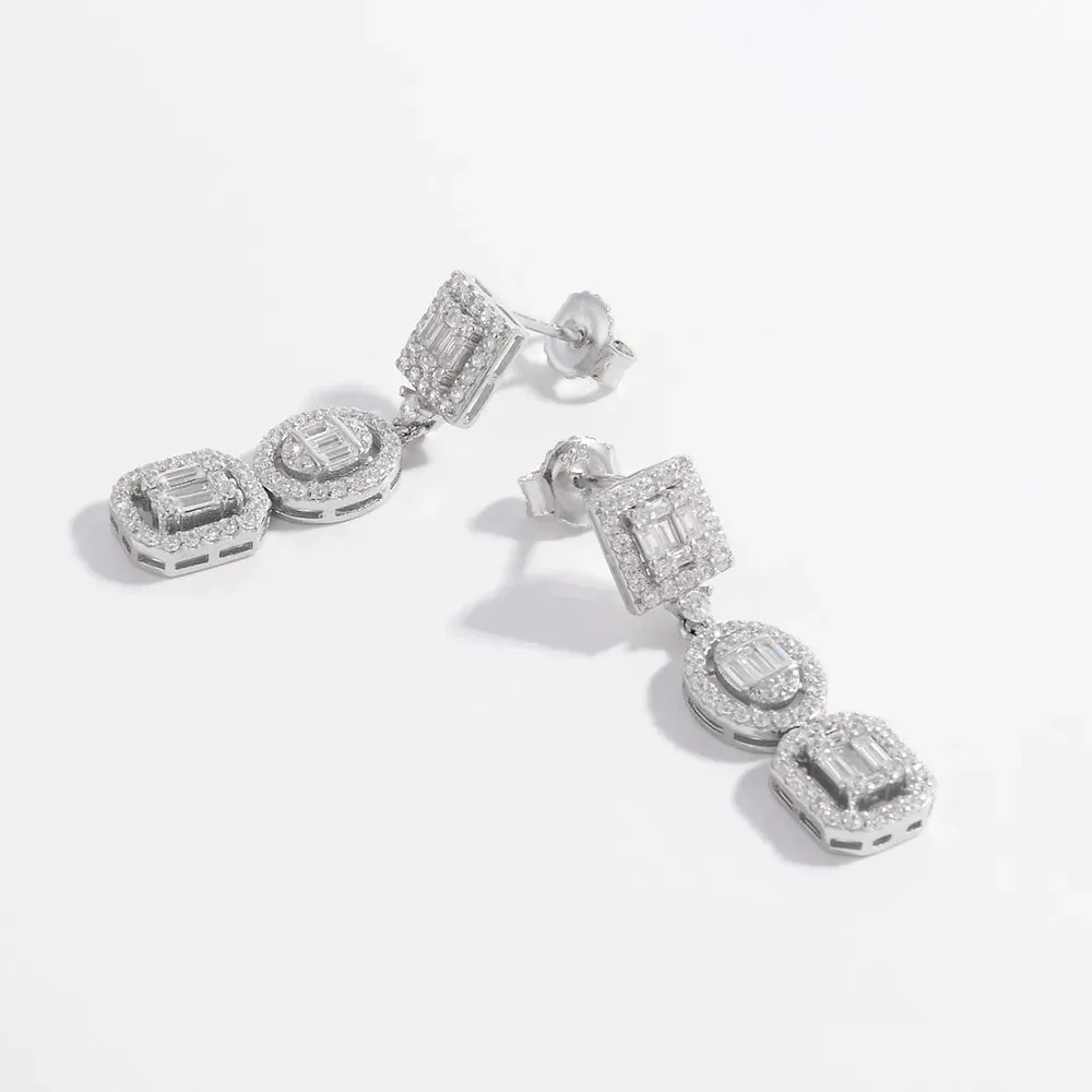 925 Sterling Silver Inlaid Zircon Earrings sold by Gigi Laurent product image thumbnail 3
