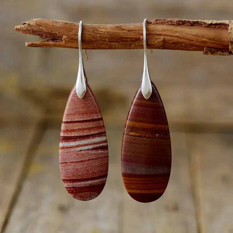 Natural Stone Waterdrop Shape Earrings sold by Gigi Laurent product image thumbnail 4