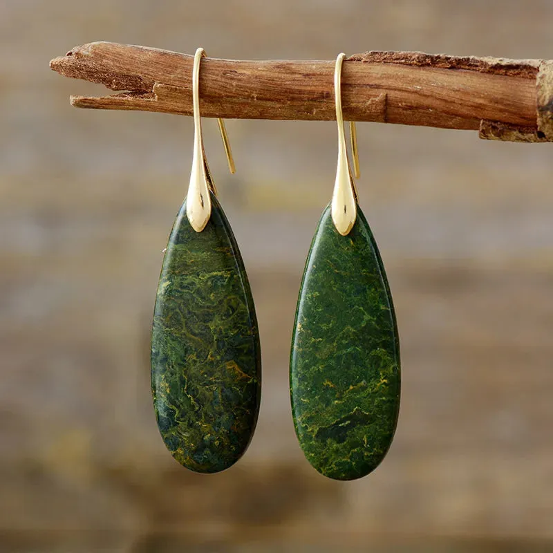 Natural Stone Waterdrop Shape Earrings sold by Gigi Laurent product image thumbnail 3