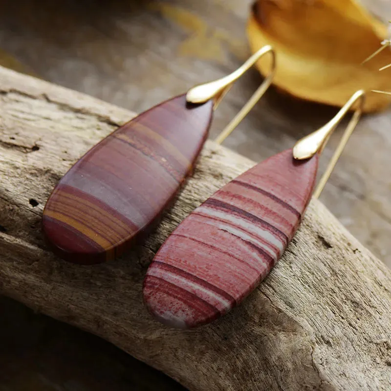 Natural Stone Waterdrop Shape Earrings sold by Gigi Laurent product image thumbnail 2