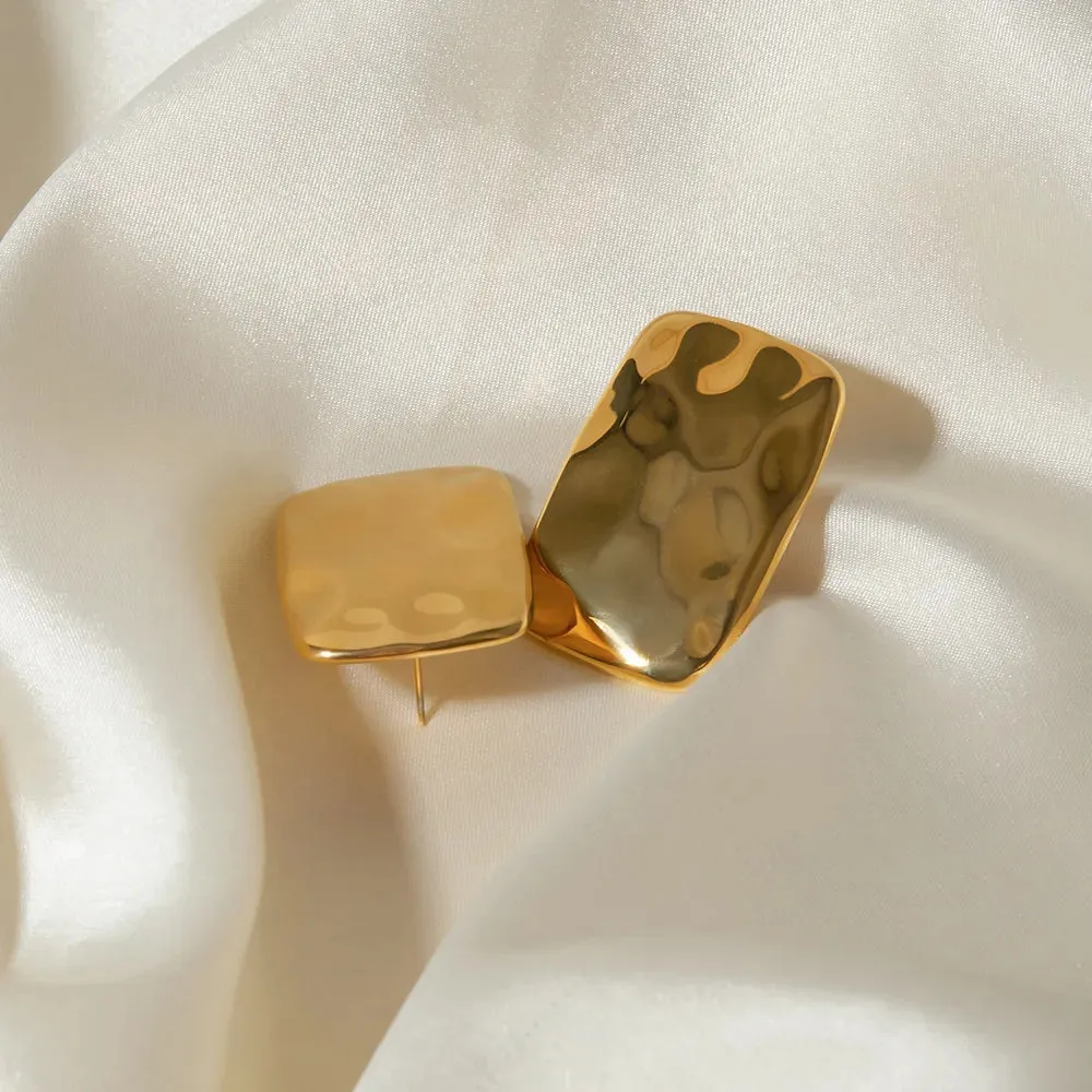18K Gold-Plated Square Earrings sold by Gigi Laurent product image thumbnail 5