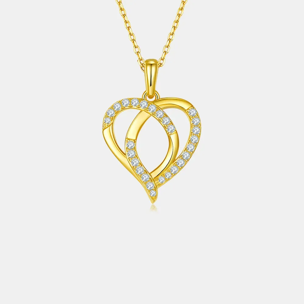 Moissanite 925 Sterling Silver Heart Shape Necklace sold by Gigi Laurent product image thumbnail 3