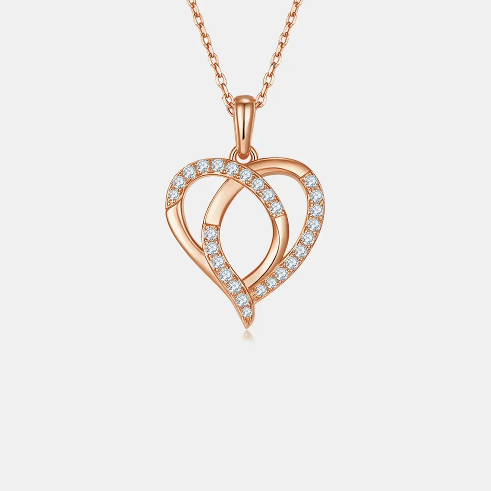Moissanite 925 Sterling Silver Heart Shape Necklace sold by Gigi Laurent product image thumbnail 5