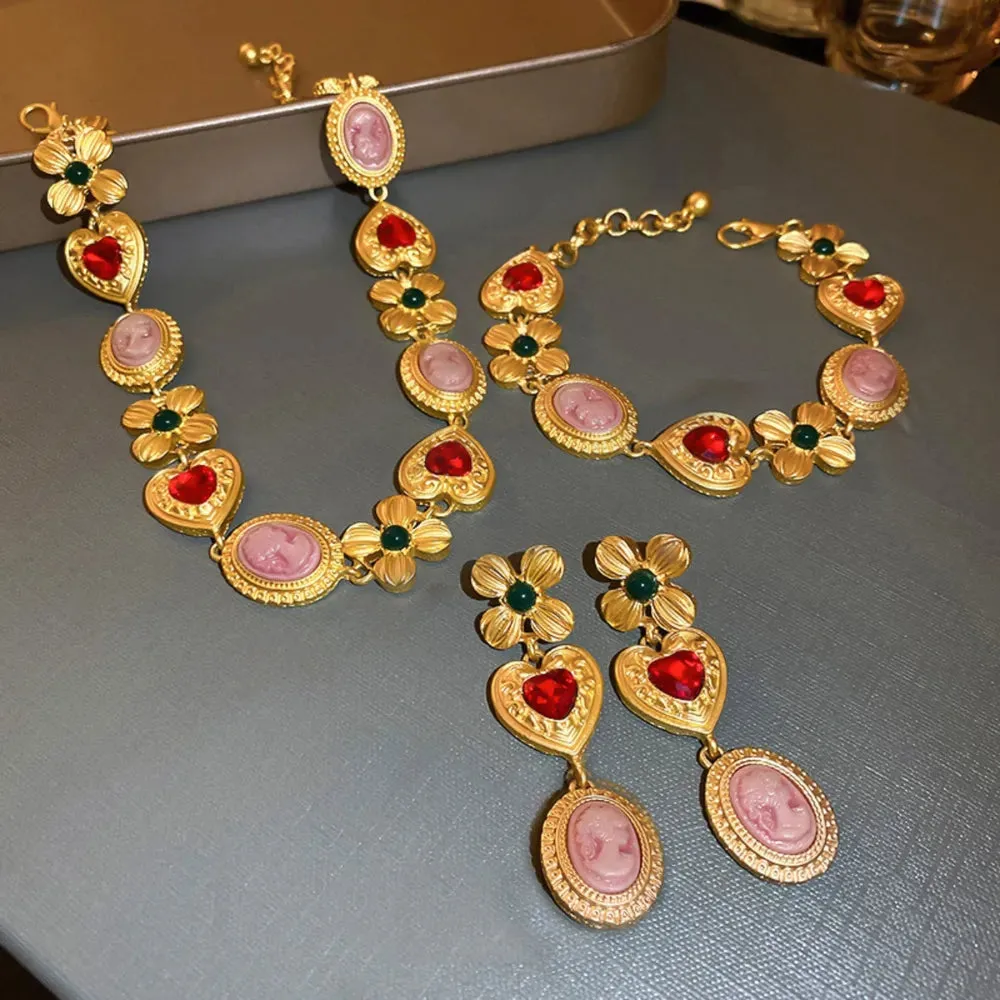 Copper Inlaid Rhinestone Necklace sold by Gigi Laurent product image thumbnail 4