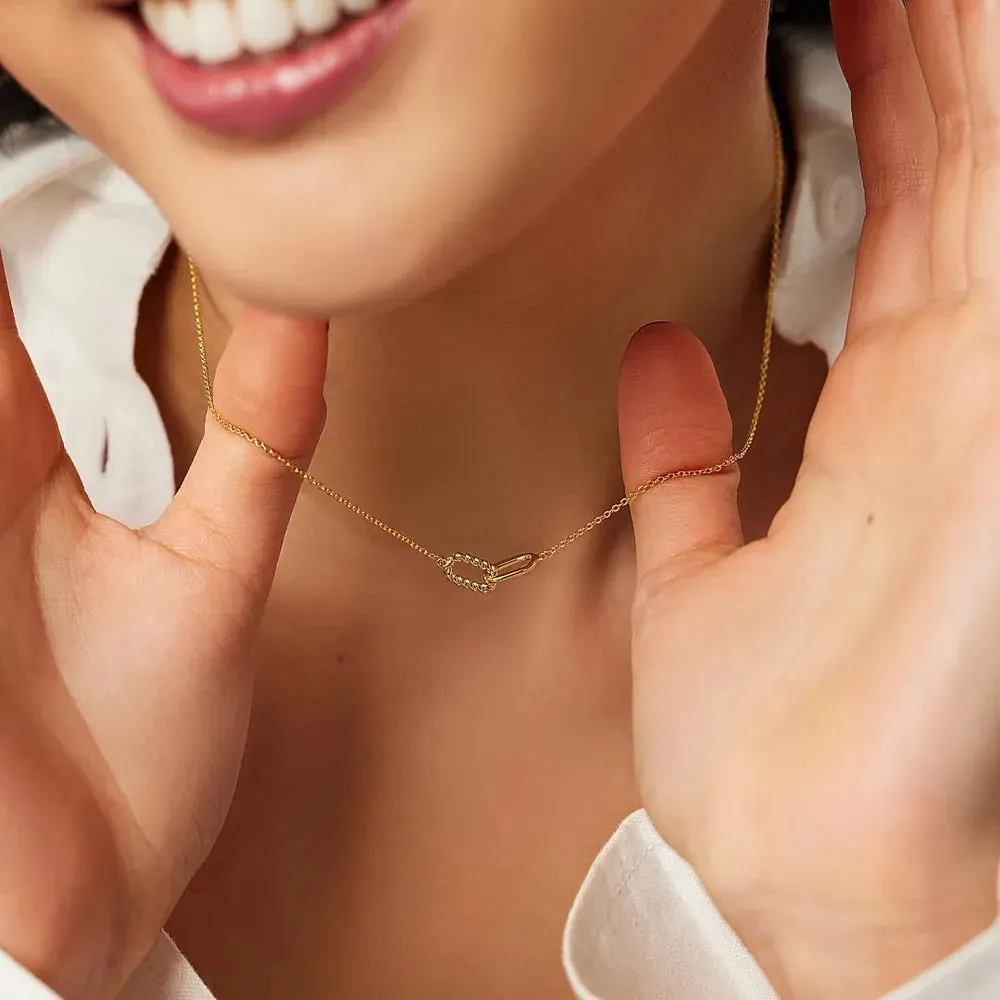 Interlocked Titanium Steel Necklace sold by Gigi Laurent product image thumbnail 3