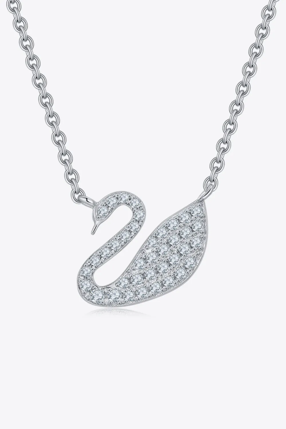 Moissanite Swan 925 Sterling Silver Necklace sold by Gigi Laurent product image thumbnail 2