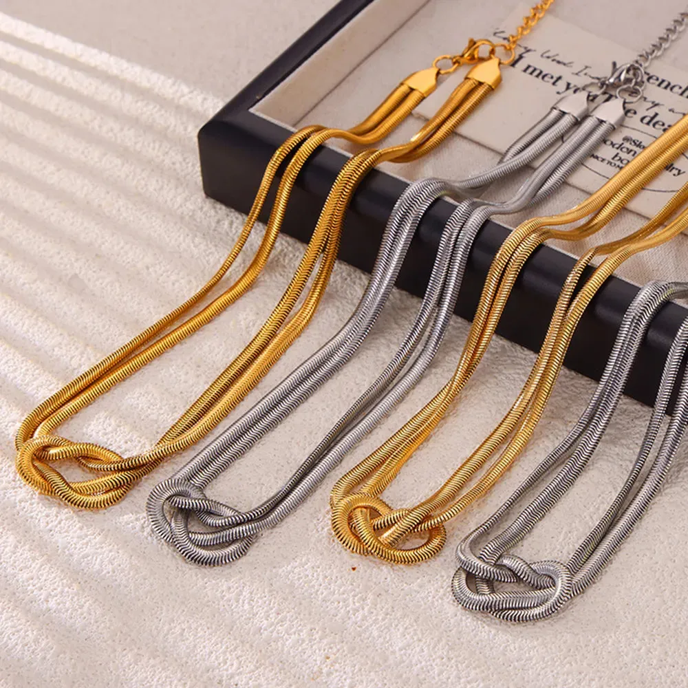 Titanium Steel Knot Necklace sold by Gigi Laurent product image thumbnail 4